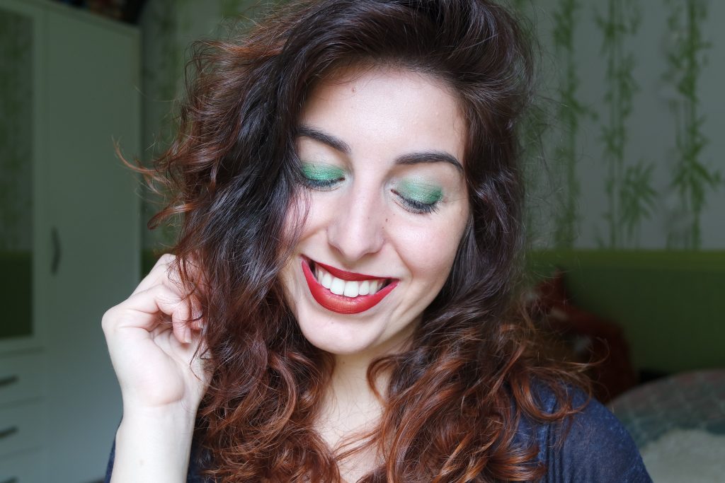 Monday Shadow Challenge argent emeraude maquillage