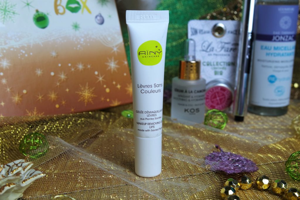 ainy gelée démaquillante lèvres biotyfull box décembre