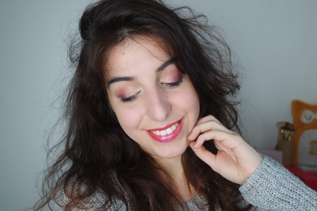 lily lolo maquillage violet rose doré cocktail hour 