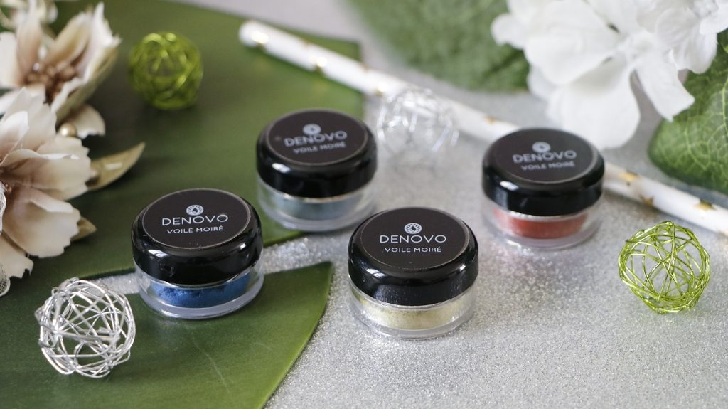 maquillage mineral rouge bleu vert pigments denovo