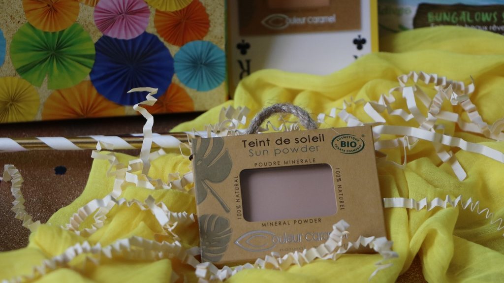 Couleur caramel teint de soleil maquillage bio biotyfull box juillet