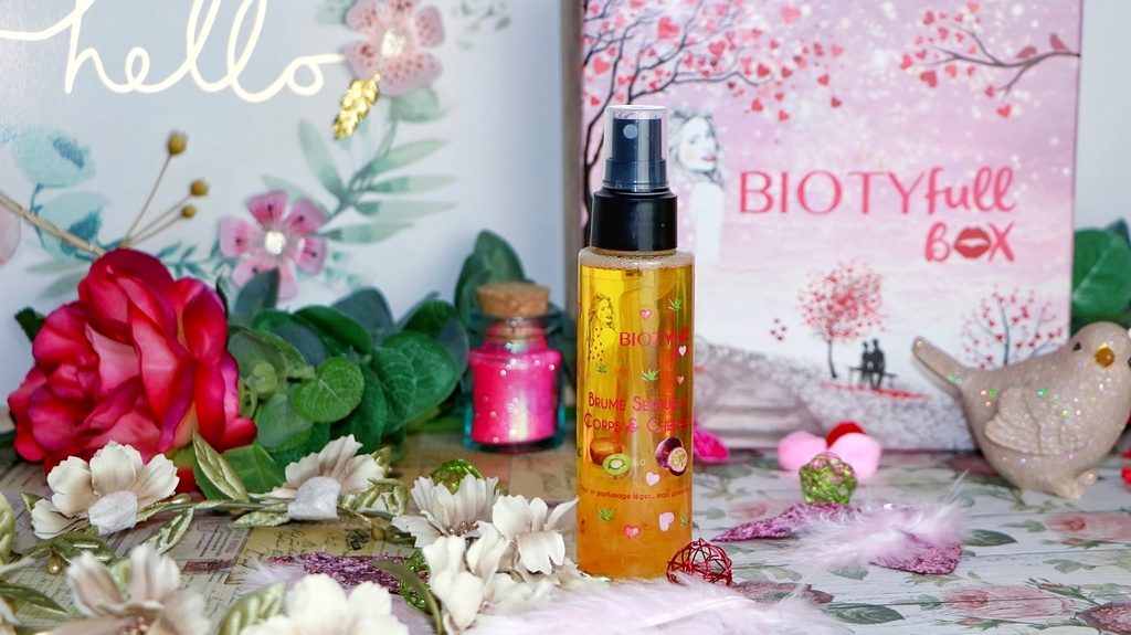 Brume parfumée biotyfull box février la bienheureuse