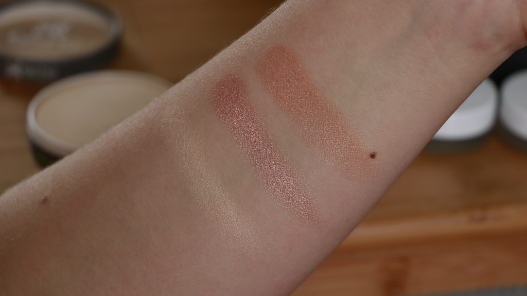 swatch highlighter bio boho green make up zao make up