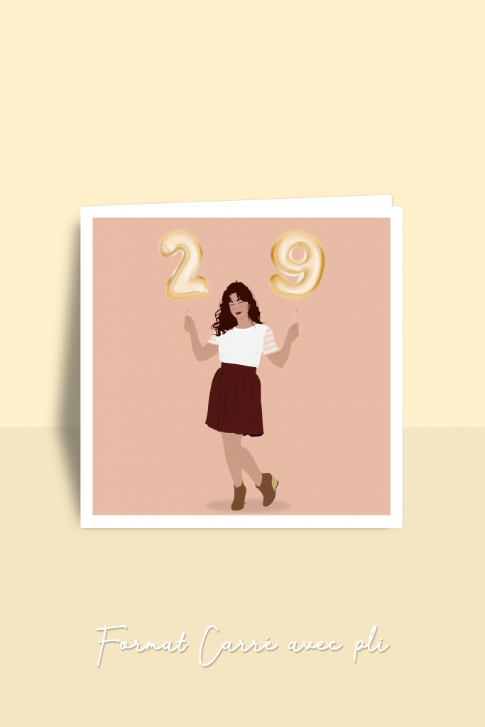 carte anniversaire personnalisée carrée