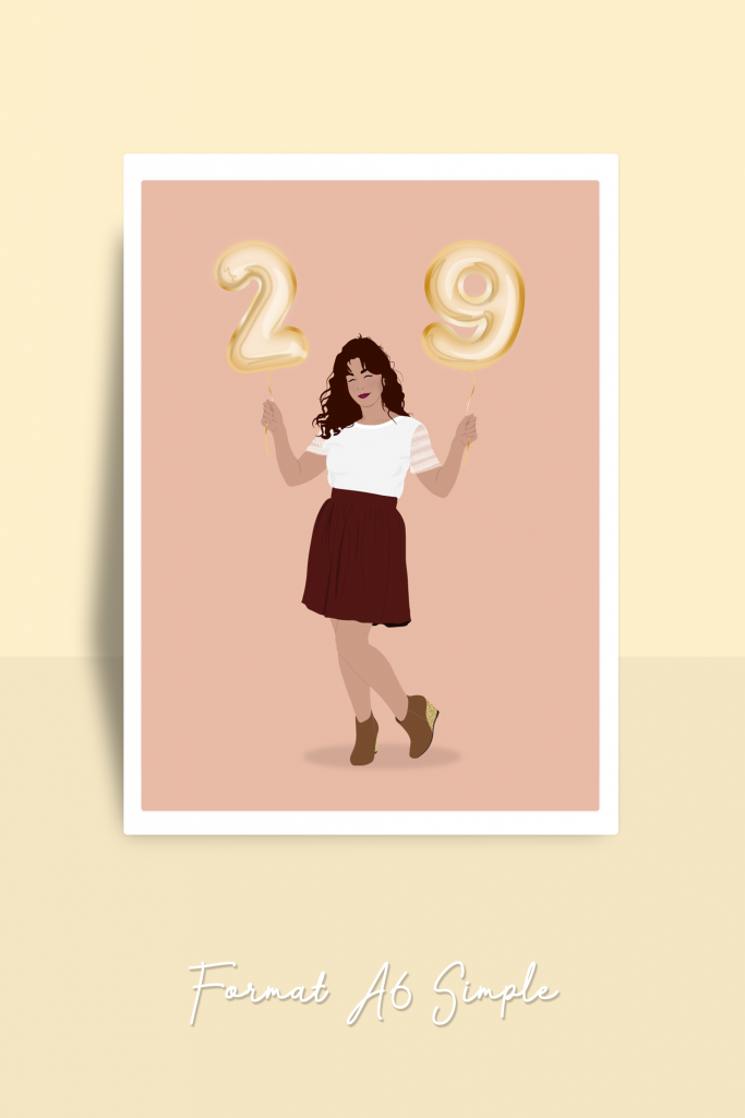 carte anniversaire personnalisée A6 simple