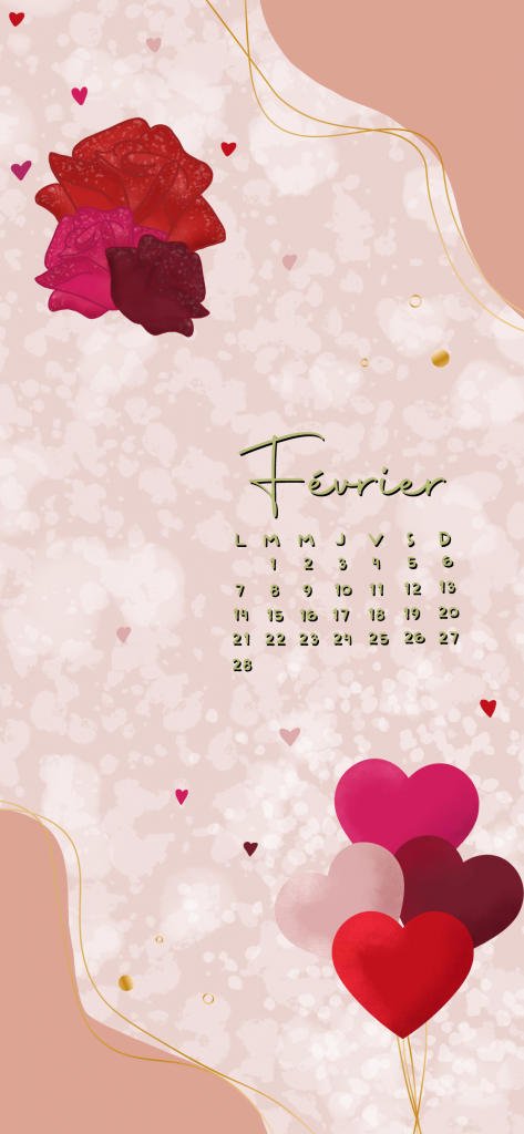 fevrier wallpaper saint valentin coeur et rose